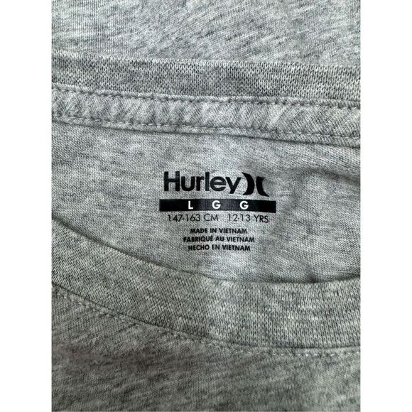 Hurley Boys Wave Grey Short Sleeve Graphic Tee Size Large - Picture 4 of 6